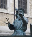 Pieter Bruegel the Elder bronze statue in Brussels, Belgium