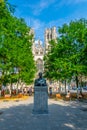 BRUSSELS, BELGIUM, AUGUST 4, 2018: View of the cathedral of Saint Michael and Gudula in Brussels, Belgium Royalty Free Stock Photo