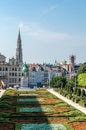 View from Mont des Arts Gardens in Brussels, Belgium