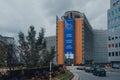 Wide view of Schuman Roundabout and The Berlaymont office building in Brussels, Belgium