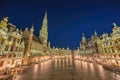 Brussels Belgium, night at Grand Place Square Royalty Free Stock Photo