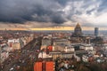 Brussels, Belgium Cityscape at Dusk Royalty Free Stock Photo