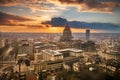 Brussels, Belgium Cityscape at Dusk Royalty Free Stock Photo