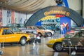 BRUSSELS, BELGIUM - DECEMBER 05 2016 - Autoworld Museum, old cars collection showing the history of automobiles from the beginning