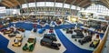 BRUSSELS, BELGIUM - DECEMBER 05 2016 - Autoworld Museum, old cars collection showing the history of automobiles from the beginning