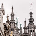 Brussels, Belgium - December 13, 2009: Fragment of the roof of the Brussels City Museum on the Grand Place square, Europe, Belgium