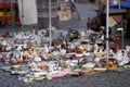 Group of vintage objects in a flea market