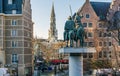 Sculpture of Don Quixote and Sancho Panzain Brussels, Belgium