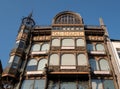 Brussels, Belgium: Facade of the Art Nouveau Musical Instruments Museum, once a department store called Old England Royalty Free Stock Photo