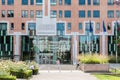 Brussels- Belgium - Facade and sign of the Office for Administration and Payment of Individual Entitlements