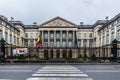 Brussels, Belgium - Fence and facade of the Belgian Federal pariliament in neo classical style