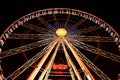 Brussels, Belgium - 10.12.2019 -A Ferris wheel in a Christmas market in Brussels, Belgium. Translation in the circle says Big Lott Royalty Free Stock Photo