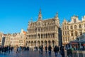 Brussels, Belgium - 21.01.2019: Grand Place Grote Markt with Town Hall Hotel de Ville and Maison du Roi King`s House or Royalty Free Stock Photo