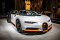 Bugatti Chiron Sport at Brussels Motor Show, Dream Cars, Bugatti exhibition site Royalty Free Stock Photo