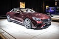 Mercedes AMG S 63 4MATIC+ convertible V8 biturbo, Brussels Motor Show, Sixth generation, A217 cabrio car produced by Mercedes Benz Royalty Free Stock Photo