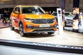 Volkswagen VW T-Cross R-Line at Brussels Motor Show, MQB platform, compact SUV produced by Volkswagen Group