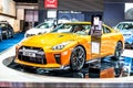 Nissan GT-R at Brussels Motor Show, facelift, 2-door 2+2 high performance vehicle produced by Nissan