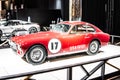 Old red classic supercar Ferrari 340 America Ghia 1951 at Brussels Motor Show Dream Cars, Rock n Roll classics