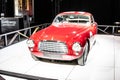 Old red classic supercar Ferrari 340 America Ghia 1951 at Brussels Motor Show Dream Cars, Rock n Roll classics Royalty Free Stock Photo