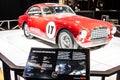 Old red classic supercar Ferrari 340 America Ghia 1951 at Brussels Motor Show Dream Cars, Rock n Roll classics