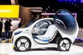 Smart Vision EQ fortwo Mercedes-Benz concept, Brussels Motor Show, prototype of future car created by Mercedes Benz