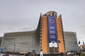 Politic and architecture: Le Berlaymont building houses the European Commission headquarter in Brussels