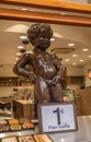 Giant chocolate Manneken Pis statue, Brussels, Belgium