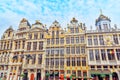 BRUSSELS, BELGIUM - JULY 07, 2016 : Guildhalls on the Grand Place (Grote Markt) is the central square of Brussels. Belgium. Royalty Free Stock Photo