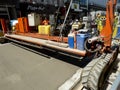 Brussels, Belgium - July 10th 2018: Road rehabilitation works on Chausse d`Ixelles in Ixelles, Brussels. Royalty Free Stock Photo