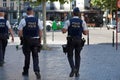 Belgian policemen in bulletproof vests