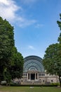 Brussels, Belgium, 23 june 2023. Entry of the Northern Hall of the Parc du Cinquantenaire with the Arch built for Royalty Free Stock Photo
