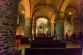 BRUSSELS, BELGIUM - JUNE 10, 2014: Interior of Basilica of the holy Blood in Brussels Royalty Free Stock Photo