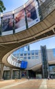 Brussels, Belgium, June, 2019, Modern building on the esplanade of the European Parliament in the European quarter in