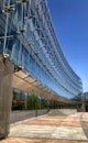 Brussels, Belgium, June, 2019, Modern building on the esplanade of the European Parliament in the European quarter in