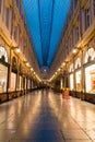 The Royal galleries of Brussels Saint-Hubert at night Royalty Free Stock Photo