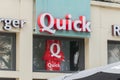 Sign of Quick. Quick Restaurants is an originally Belgian chain of hamburger fast food restaurants