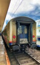 Brussels, Belgium - June 2019: Trains arriving at the platform for passengers Inside the Brussels-North Train Station.