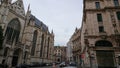 Brussels, Belgium - May 12, 2018: The Cathedral Of St. Michael And St. Gudul Is A Medieval Roman Catholic Church