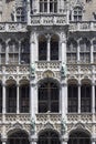 Facade of tenement house called Maison du Roi (King\'s House) in Grand Place, Brussels, Belgium Royalty Free Stock Photo