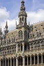 Facade of tenement house called Maison du Roi (King\'s House) in Grand Place, Brussels, Belgium