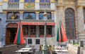 Restaurant La Rose Blanche located at Grand Place, Brussels, Belgium. Grand Place was named by UNESCO as a World Heritage Site in