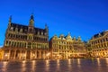 Brussels Belgium, night at Grand Place Square Royalty Free Stock Photo