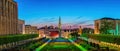 Brussels Belgium, night panorama at Mont des Arts Garden Royalty Free Stock Photo