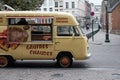 Oldtimer van selling Brussels waffles Royalty Free Stock Photo