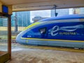 Brussels, Belgium - October 30, 2018: The E320 Eurostar International High Speed passengers Train in the Brussels North railway