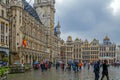 Grand Place-Grote Markt with the Town Hall and Guild Houses, Brussels, Belgium