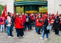 Brussels, Belgium, Protestation march of the unions for the right to protest