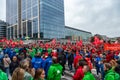 Brussels, Belgium, Protestation march of the unions for the right to protest