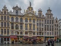 Facade of the Guilds of Grand Place, Brussels, Belgium Royalty Free Stock Photo