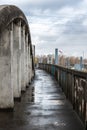 Brussels, Belgium - Old Industrial bridge called Leeuwoprit - Rampe du Lion - Albertbridge with bad weather comming